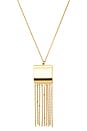 view 2 of 2 Fringe Pendant Necklace in Waterproof & Gold