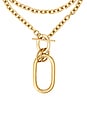 view 2 of 2 Large Carabiner Necklace in Waterproof/gol