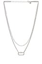 view 1 of 2 Layered Carabiner Necklace in Silver