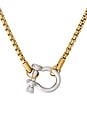 view 2 of 2 Chunky Carabiner Necklace in Gold & Silver
