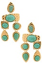 view 1 of 2 Multi Stone Earrings in Turquoise