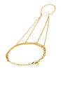 view 3 of 3 Palm Grove Hand Chain in Gold
