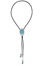view 1 of 2 Dolly Bolo Tie Necklace in Turquoise & Silver