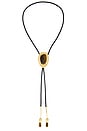 view 1 of 3 Dolly Bolo Tie Necklace in Gold & Brown