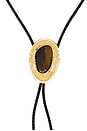view 2 of 3 Dolly Bolo Tie Necklace in Gold & Brown