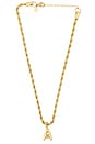 view 1 of 3 Bubble Initial Rope Necklace in Gold