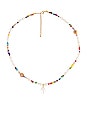 view 1 of 3 Beaded Pearl Drop Necklace in Multi