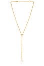 view 1 of 3 COLLAR LARIAT PEARL in Gold