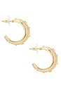 view 2 of 3 Sigil Hoop Earrings in Gold