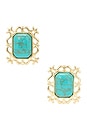 view 1 of 2 Viva Stud Earrings in Gold & Turquoise