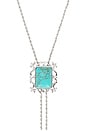 view 2 of 3 COLLAR LARIAT VIVA BOLO in Silver & Turquoise