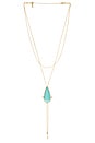 view 1 of 3 COLLIER LASSO PALOMA BOLO in Gold & Turquoise