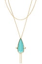 view 2 of 3 COLLIER LASSO PALOMA BOLO in Gold & Turquoise