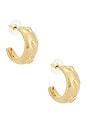 view 1 of 3 Lore Hoop Earrings in Gold