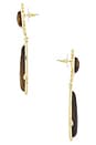view 2 of 2 BOUCLES D'OREILLES PENDANTES VIVA in Gold & Brown