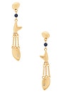 view 1 of 2 Fish Chain Earrings in Gold