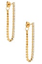 view 1 of 3 PENDIENTES LARGOS TENNIS in Waterproof & Gold