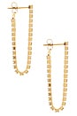 view 2 of 3 PENDIENTES LARGOS TENNIS in Waterproof & Gold