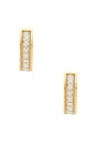 view 3 of 3 BOUCLES D'OREILLES HUGGIES PAVE in Waterproof & Gold