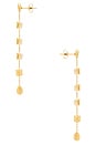 view 2 of 2 PENDIENTES LARGOS BAGUETTE in Waterproof & Gold