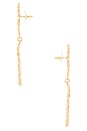 view 2 of 2 PENDIENTES LARGOS SUNBURST in Gold