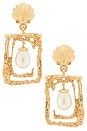 view 1 of 2 PENDIENTES LARGOS CASTAWAY in Gold