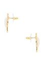 view 2 of 2 PENDIENTES DE TACHUELA COASTAL in Gold & Pearl