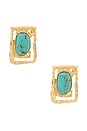 view 1 of 2 CLOUS D'OREILLES COASTAL in Gold & Turquoise