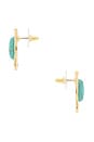 view 2 of 2 CLOUS D'OREILLES COASTAL in Gold & Turquoise