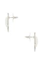 view 2 of 2 Coastal Gem Earrings in Silver & Pearl
