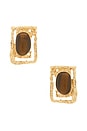 view 1 of 2 Coastal Gem Earrings in Gold & Brown