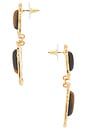 view 2 of 2 PENDIENTES LARGOS OCEAN in Gold & Brown