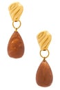 view 1 of 2 BOUCLES D'OREILLES PENDANTES AMBER in Waterproof & Gold