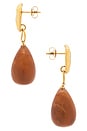 view 2 of 2 BOUCLES D'OREILLES PENDANTES AMBER in Waterproof & Gold