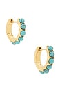 view 1 of 3 BOUCLES D'OREILLES TURQUOISE in Waterproof & Turquoise