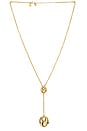 view 1 of 3 Link Drop Necklace in Waterproof & Gold