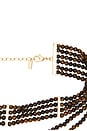 view 3 of 3 Drift Necklace in Tigers Eye & Gold