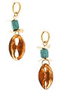 view 1 of 3 PENDIENTES LARGOS LINK in Waterproof & Turquoise