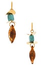 view 3 of 3 PENDIENTES LARGOS LINK in Waterproof & Turquoise