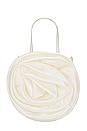 view 2 of 5 Rosette Satin Bag in Ivory