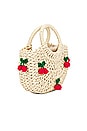 view 4 of 5 Cherry Straw Bag in Beige
