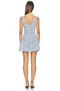 view 3 of 4 ROBE COURTE ADDISON in Navy Polka Dots