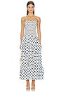 view 1 of 4 Clementine Maxi Dress in Navy Polka Dots