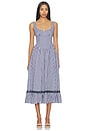 view 1 of 4 Liam Midi Dress in Navy Gingham