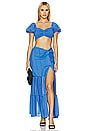 view 4 of 5 Valentina Skirt in Lazuli Blue Stripe