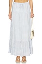 view 1 of 6 JUPE LONGUE RILEY in Cloud Blue Gingham
