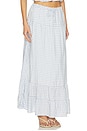 view 2 of 6 JUPE LONGUE RILEY in Cloud Blue Gingham