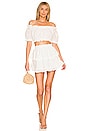 view 4 of 4 Quinn Crop Top in White Checks Eyelet