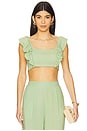 view 1 of 4 TOP CROPPED JOCELYN in Matcha Latte