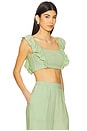 view 2 of 4 TOP CROPPED JOCELYN in Matcha Latte